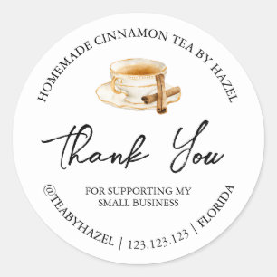 Simple Homemade Cinnamon Tea Thank You Label