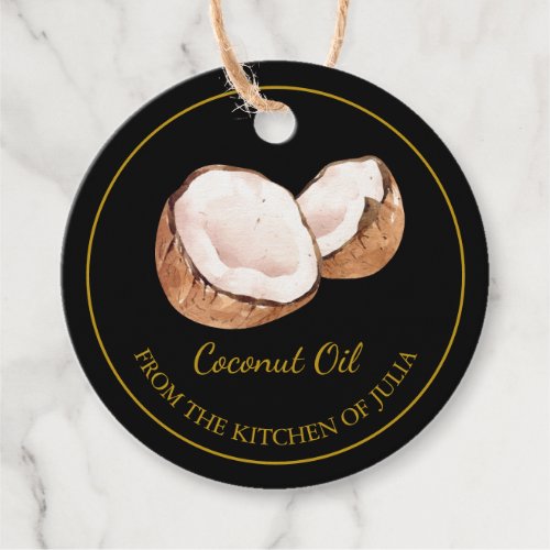 Simple Homemade Coconut Oil Hang Tag l Black