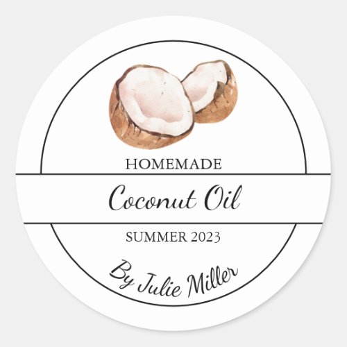 Simple Homemade Coconut Oil Label