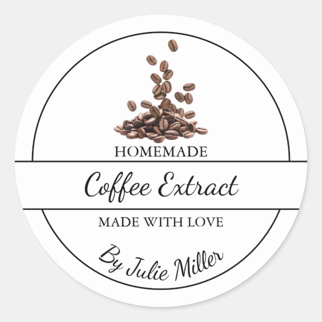 Simple Homemade Coffee Extract Label (Front)