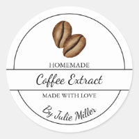 Simple Homemade Coffee Extract Label
