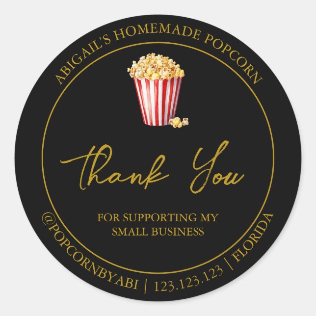 Simple Homemade Cookies Thank You Label (Front)