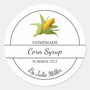 Simple Homemade Corn Syrup Label