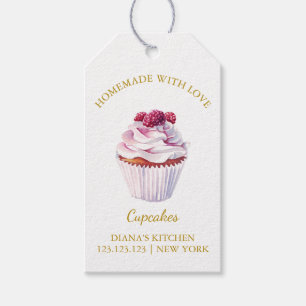 Simple Homemade Cupcake Dessert Hang Tag White