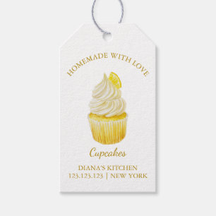 Simple Homemade Cupcake Dessert Hang Tag   White
