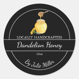 Simple Homemade Dandelion infused Honey Label