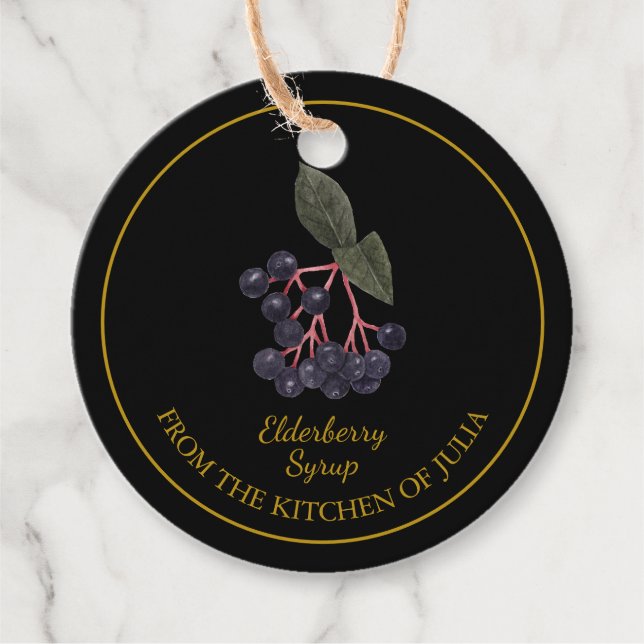 Simple Homemade Elderberry Syrup Hang Tag (Front)