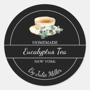 Simple Homemade Eucalyptus Tea Label