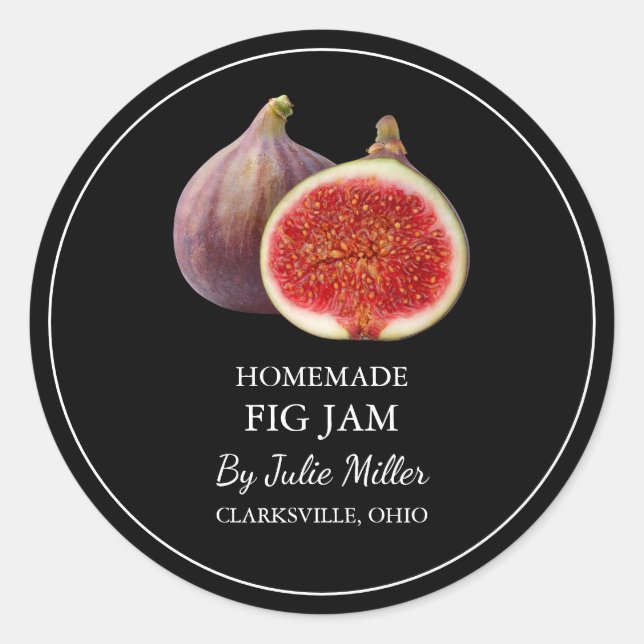 Simple Homemade Fig Jam Label (Front)
