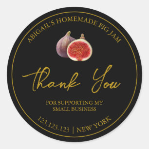 Simple Homemade Fig Jam Thank You Label