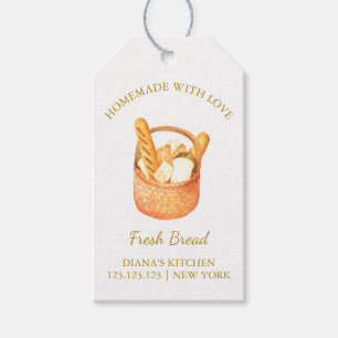Simple Homemade Fresh Bread Hang Tag White