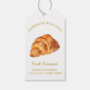 Simple Homemade Fresh Croissant Hang Tag White