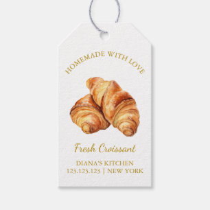 Simple Homemade Fresh Croissant Hang Tag White