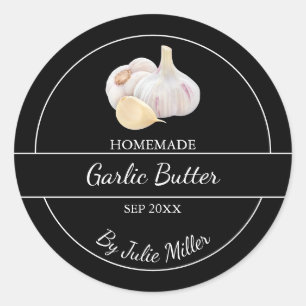 Simple Homemade Garlic Butter Label