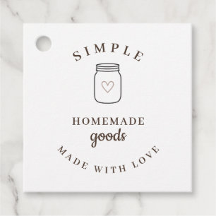 Simple Homemade Goods Cottage Made with Love Favor Tags