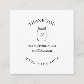 Simple Homemade Goods Cottage Thank You Enclosure Card