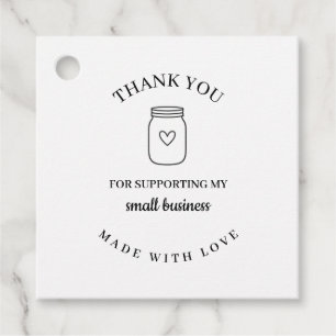 Simple Homemade Goods Cottage Thank You Favor Tags