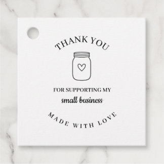 Simple Homemade Goods Cottage Thank You Favor Tags
