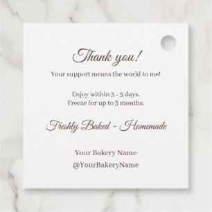 Simple Homemade Goods Ingredient Label