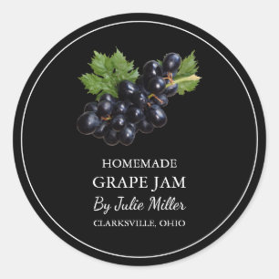 Simple Homemade Grape Jam Label