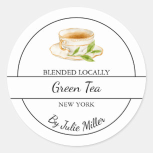 Simple Homemade Green Tea Label