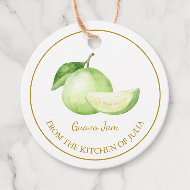 Simple Homemade Guava Jam Hang Tag l White (Front)
