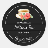 Simple Homemade Hibiscus Tea Label