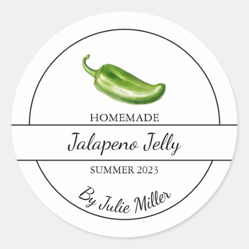 Simple Homemade Jalapeno Jelly Label