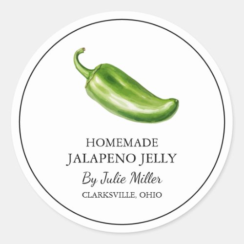 Simple Homemade Jalapeno Jelly Label