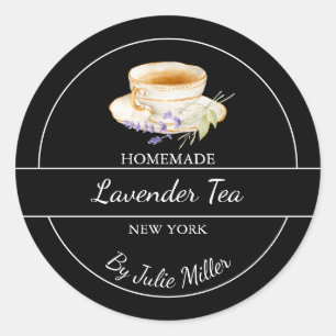 Simple Homemade Lavender Tea Label