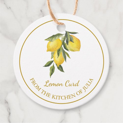 Simple Homemade Lemon Curd Hang Tag l White