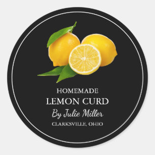 Simple Homemade Lemon Curd Label