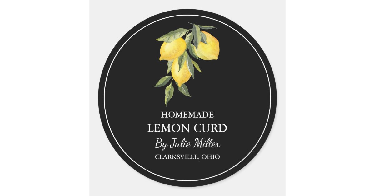 Simple Homemade Lemon Curd Label | Zazzle