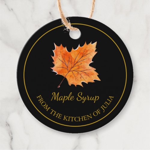 Simple Homemade Maple Syrup Hang Tag l Black