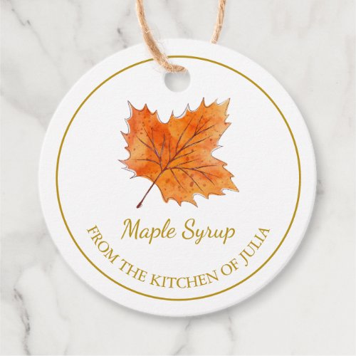 Simple Homemade Maple Syrup Hang Tag l White