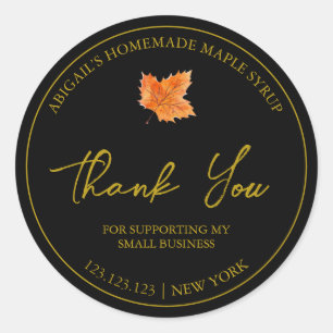 Simple Homemade Maple Syrup Thank You Label