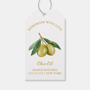 Simple Homemade Olive Oil Hang Tag l White