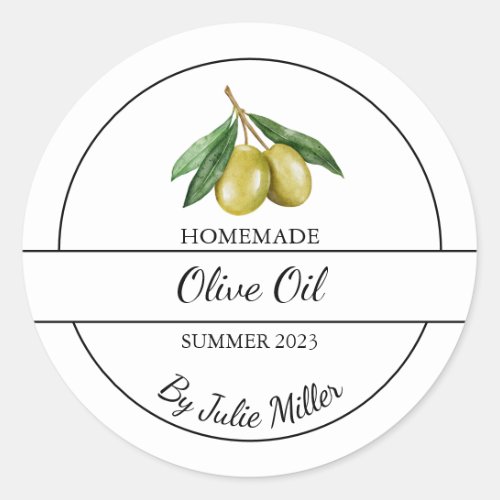 Simple Homemade Olive Oil Label