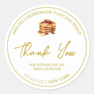 Simple Homemade Pancake Syrup Thank You Label