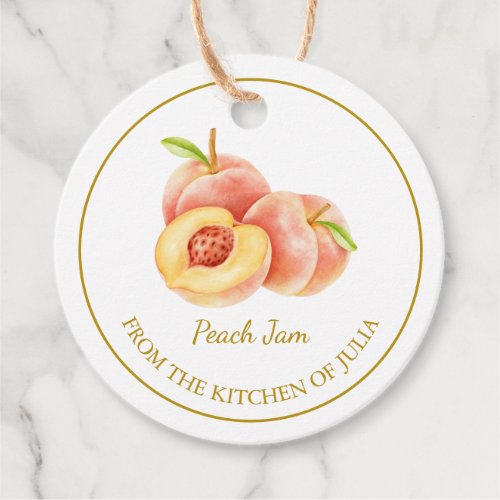 Simple Homemade Peach Jam Hang Tag l White