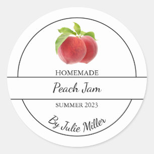 Simple Homemade Peach Jam Label