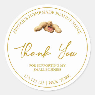 Simple Homemade Peanut Sauce Thank You Label