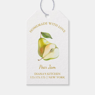 Simple Homemade Pear Jam Hang Tag l White