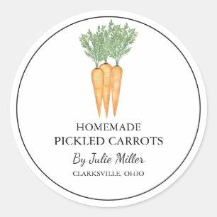 Simple Homemade Pickled Carrot Label