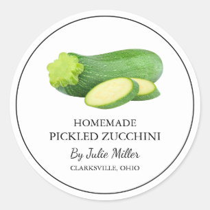 Simple Homemade Pickled Zucchini Label