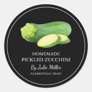Simple Homemade Pickled Zucchini Label