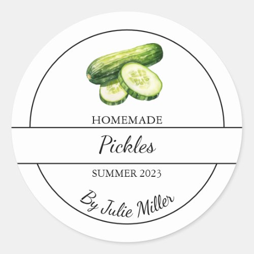 Simple Homemade Pickles Label