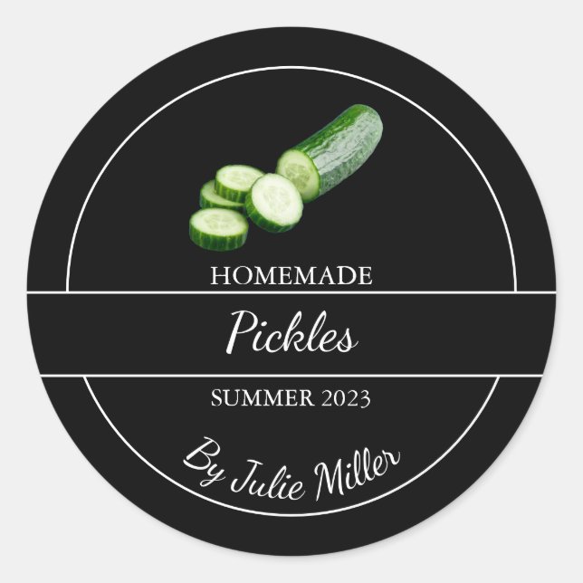 Simple Homemade Pickles Label (Front)
