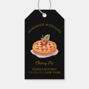 Simple Homemade Pie Hang Tag l Black