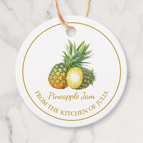 Simple Homemade Pineapple Jam Hang Tag l White